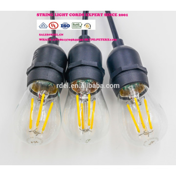 Luz de seqüência de caracteres SL-18 E26 E 27 S 14 com cabo de alimentação certficated UL e plugue BULBS DE LED